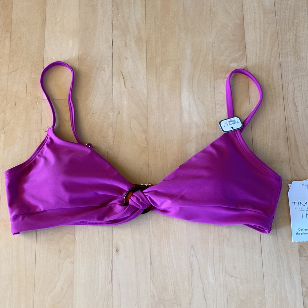 Purple Time & Tru Bikini Top